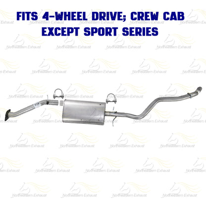 2001-2004 Chevy S10 & GMC Sonoma 4.3L Stainless Steel Front Pipe Muffler & Tail Pipe Kit - 4WD