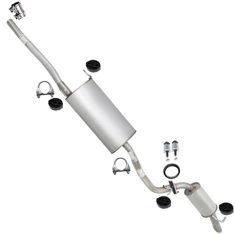 2004-06 Rx330 3.3L | 2007-09 Rx350 3.5L Exhaust Muffler & Resonator w/ Hangers Stainless Steel