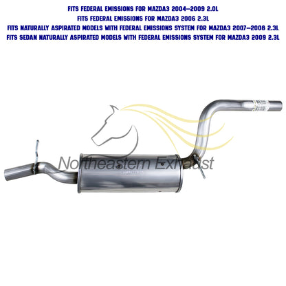 2004-2009 Mazda 3 Exhaust Muffler