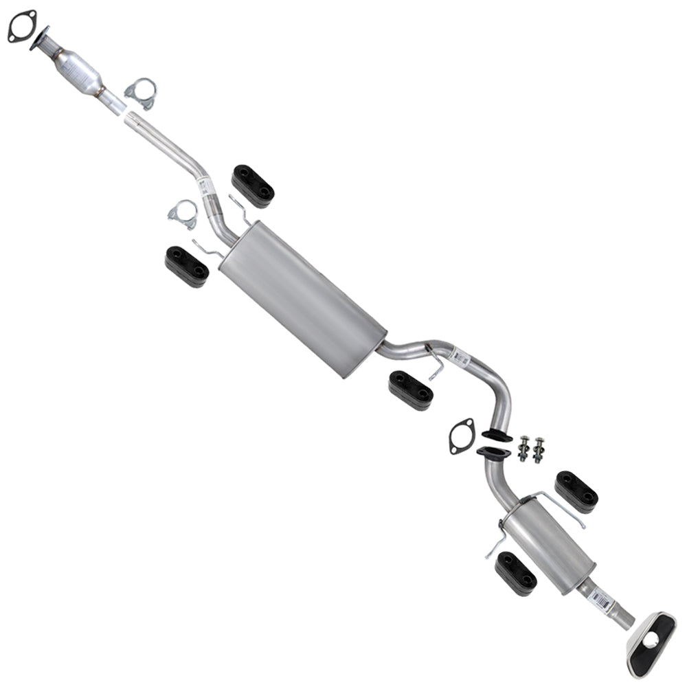 2013-2018 Hyundai Santa Fe Sport 2.4L Exhaust Catalytic Muffler & Tail Pipe w/ Tip & Hangers - EPA