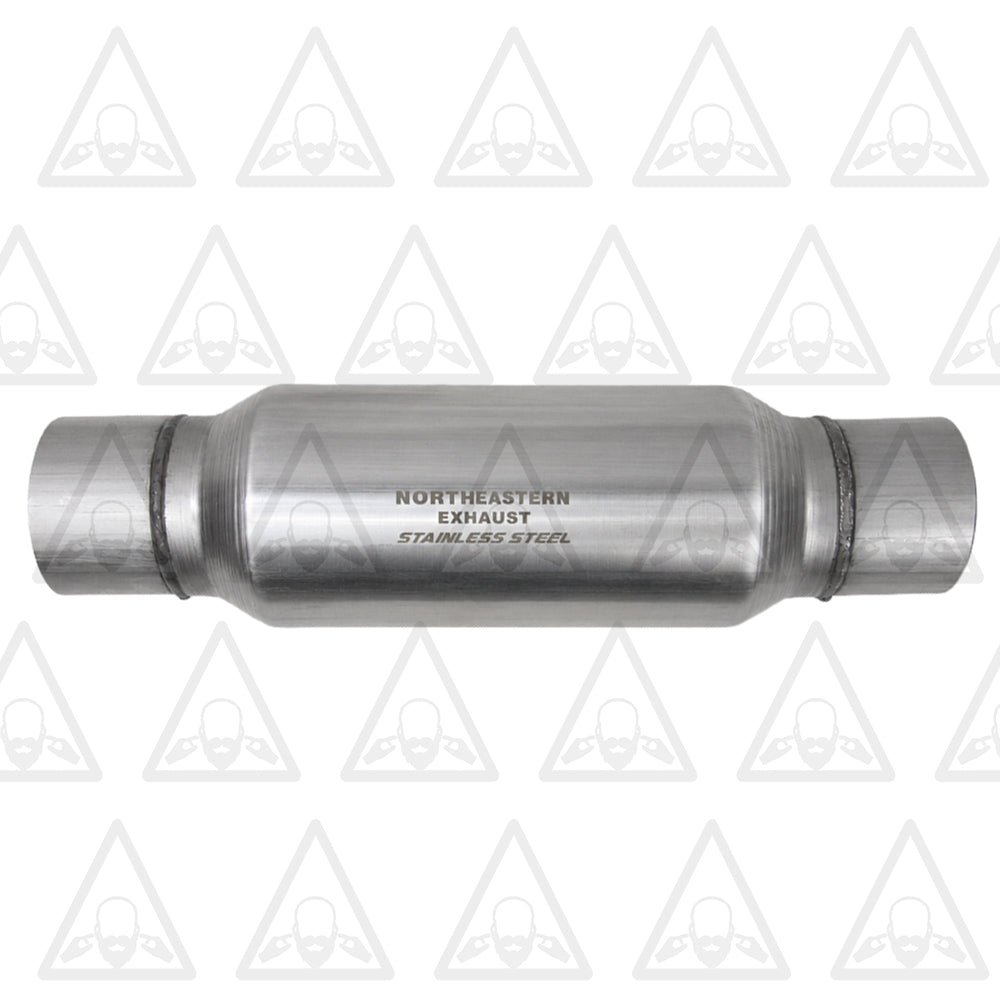Stainless Steel Universal Chamber Round Performance Muffler 3.5" Inlet & 3.5" Outlet 18" Long