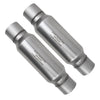 Stainless Steel Two Universal Chamber Round Performance Muffler 3.5" Inlet & 3.5" Outlet 18" Long