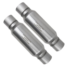 Stainless Steel Two Universal Chamber Round Performance Muffler 3.5" Inlet & 3.5" Outlet 18" Long