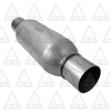 Stainless Steel Universal Chamber Round Performance Muffler 3" Inlet & 3" Outlet 17" Long