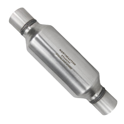 Stainless Steel Universal Chamber Round Performance Muffler 2.75" Inlet & 2.75" Outlet 18" Long