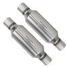 Stainless Steel Pair of Single Universal Chamber Round Performance Muffler 2.75" ID/OD 18" Long