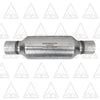 Stainless Steel Pair of Single Universal Chamber Round Performance Muffler 2.75" ID/OD 18" Long