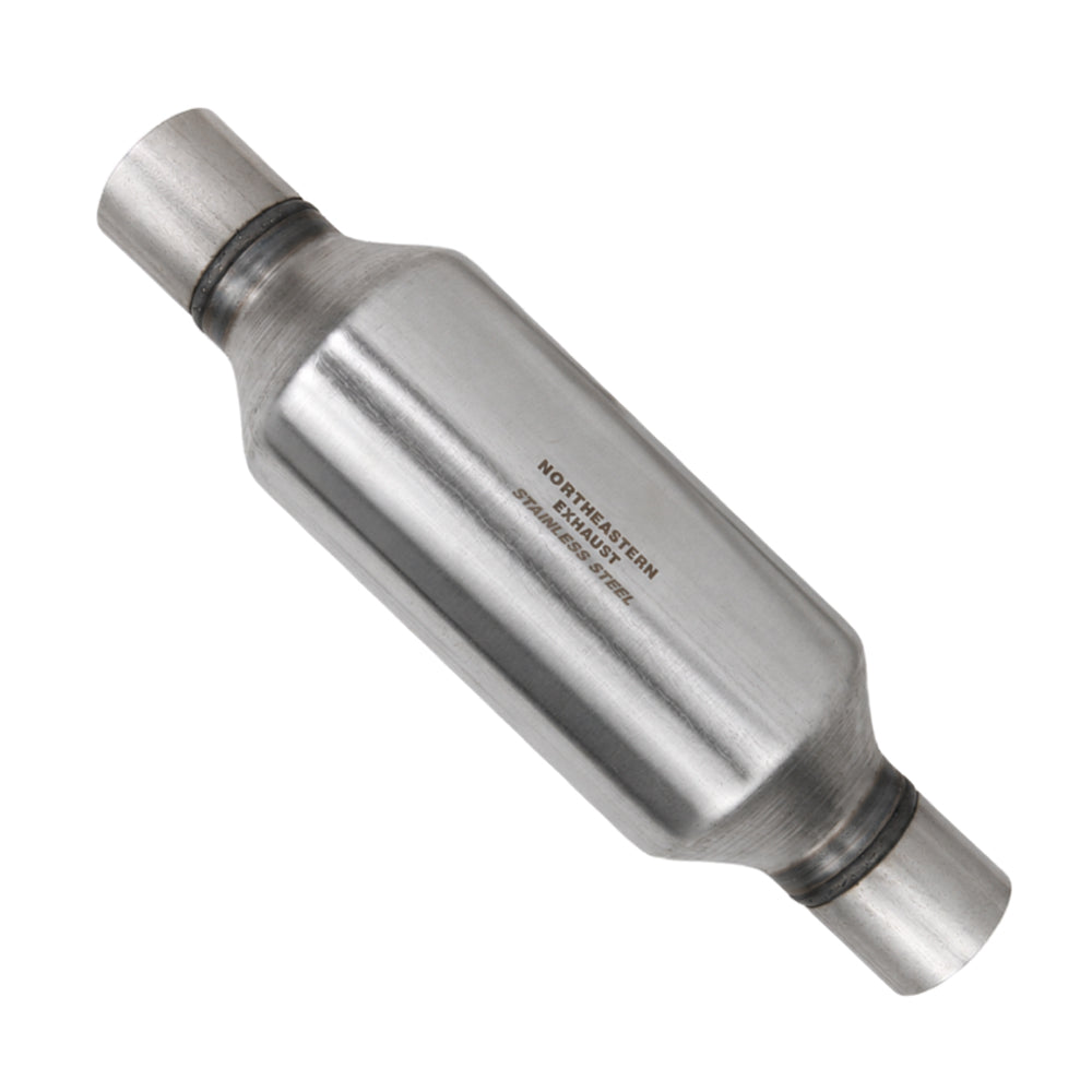 Stainless Steel Single Universal Chamber Round Performance Muffler 2.5" ID/OD 20" Long