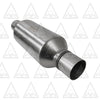 Stainless Steel Single Universal Chamber Round Performance Muffler 2.5" ID/OD 20" Long