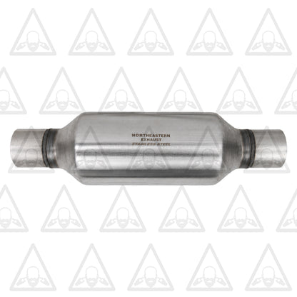Stainless Steel Single Universal Chamber Round Performance Muffler 2.5" ID/OD 20" Long