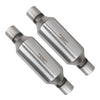 Stainless Steel Pair of Single Universal Chamber Round Performance Muffler 2.5" ID/OD 20" Long