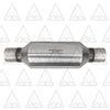 Stainless Steel Pair of Single Universal Chamber Round Performance Muffler 2.5" ID/OD 20" Long