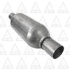 Stainless Steel Pair of Single Universal Chamber Round Performance Muffler 2.25" ID/OD 18" Long