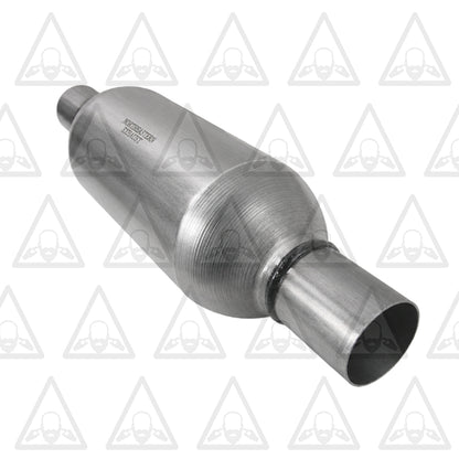 Stainless Steel Pair of Single Universal Chamber Round Performance Muffler 2.25" ID/OD 18" Long