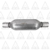 Stainless Steel Pair of Single Universal Chamber Round Performance Muffler 2.25" ID/OD 18" Long