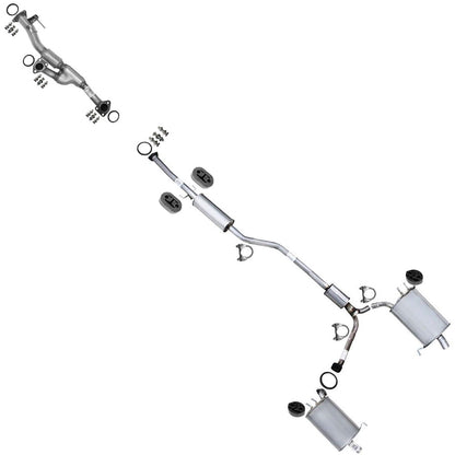 2008-2012 Honda Accord 3.5L Sedan Pair of Exhaust Muffler & Resonator Pipe Kit Stainless Steel