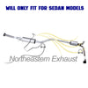 2008-2012 Honda Accord 3.5L Sedan Pair of Exhaust Muffler & Resonator Pipe Kit Stainless Steel