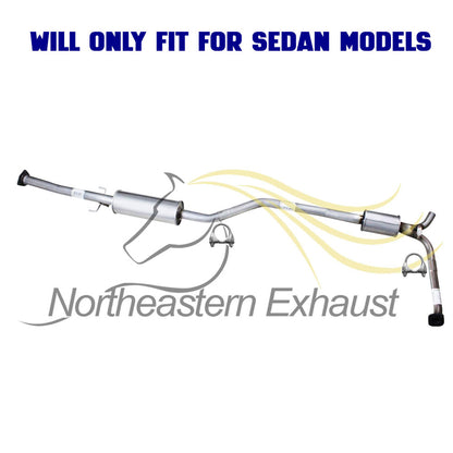 2008-2012 Honda Accord 3.5L Sedan Pair of Exhaust Muffler & Resonator Pipe Kit Stainless Steel