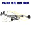 2008-2012 Honda Accord 3.5L Sedan Pair of Exhaust Muffler & Resonator Pipe Kit Stainless Steel