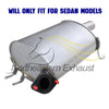 2008-2012 Honda Accord 3.5L Sedan Pair of Exhaust Muffler & Resonator Pipe Kit Stainless Steel
