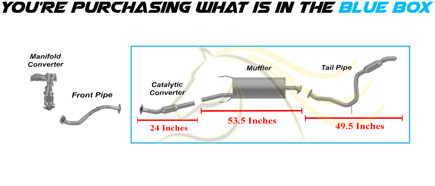 2009-2012 Toyota RAV4 2.5L Stainless Steel Rear Catalytic w/ Muffler & Tail Pipe Kit - EPA Approved