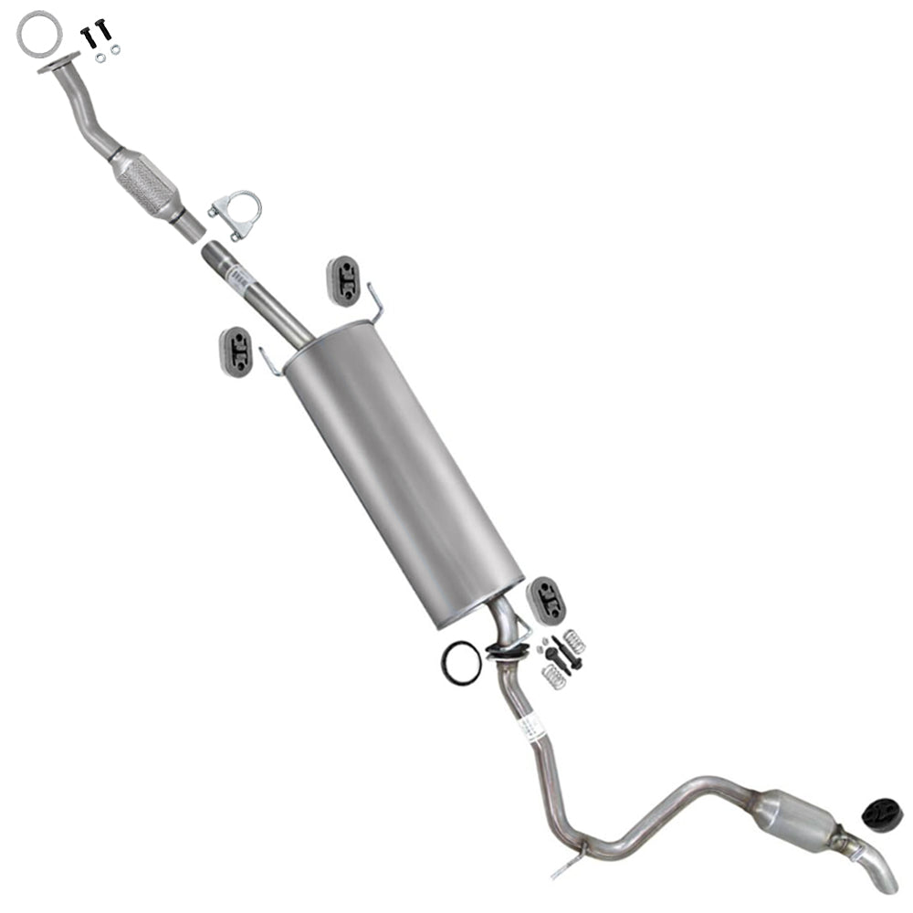 2006-2008 Toyota RAV4 2.4L Stainless Steel Rear Catalytic w/ Muffler & Tail Pipe Kit - EPA Approved