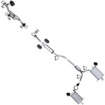 2008-2012 Honda Accord 3.5L SEDAN Pair of Exhaust Muffler & Resonator Pipe Kit Stainless Steel