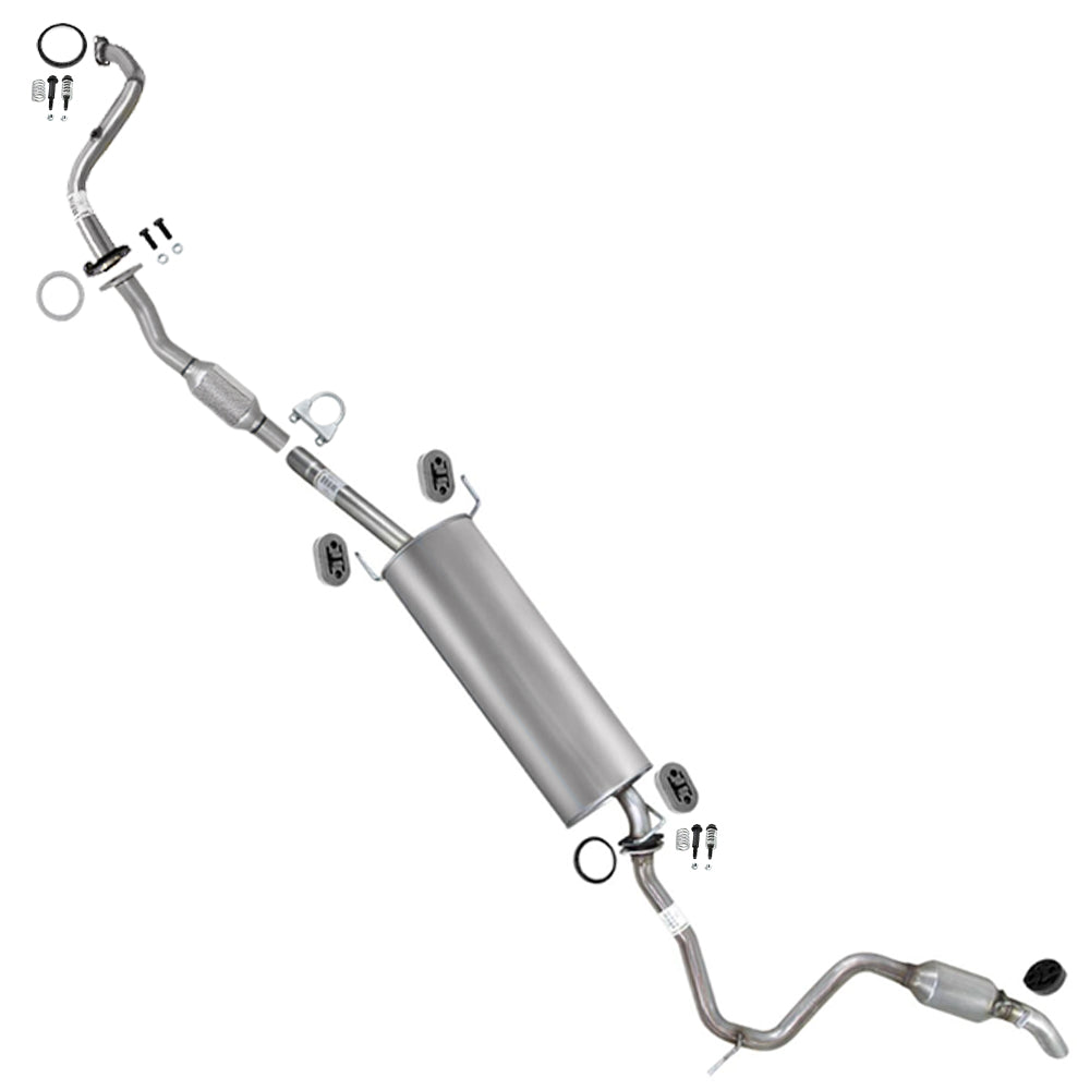 2006-2008 Toyota RAV4 2.4L Front Pipe w/ Rear Catalytic & Muffler Tail Pipe Kit - EPA Approved