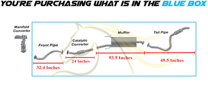 2009-2012 Toyota RAV4 2.5L Front Pipe w/ Rear Catalytic & Muffler Tail Pipe Kit - EPA Approved