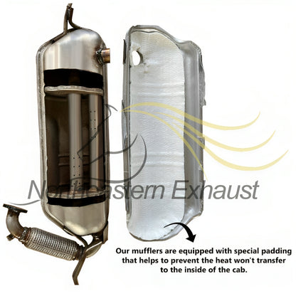 2008-2015 Smart Fortwo 1.0L Stainless Steel Exhaust Rear Muffler w/ Hangers