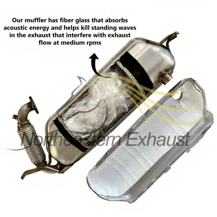 2008-2015 Smart Fortwo 1.0L Stainless Steel Exhaust Rear Muffler w/ Hangers