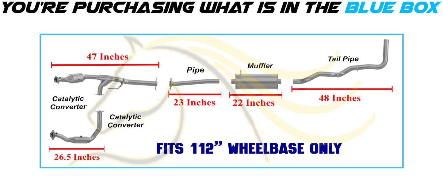 2007-2011 Ford Ranger 4.0L 112in WB Complete Exhaust Kit - EPA Approved