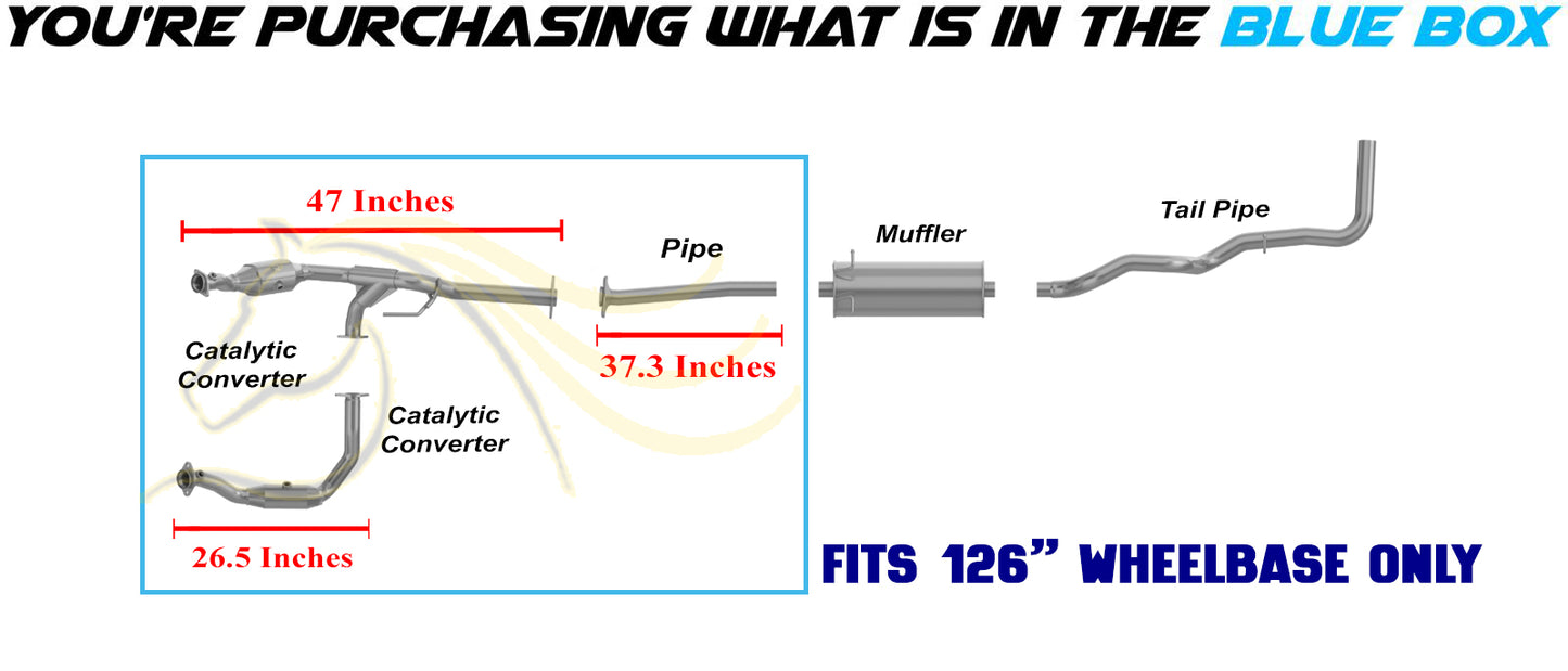 2007-2011 Ford Ranger 4.0L 126in WB Pair of Catalytic w/ Extension Pipe Kit - EPA Approved