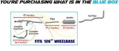 2007-2009 Mazda B4000 4.0L 126in WB Pair of Catalytic w/ Extension Pipe & Muffler Kit - EPA Approved
