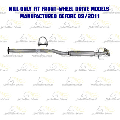 2011-2016 Toyota Sienna 3.5L FWD Exhaust Pipe