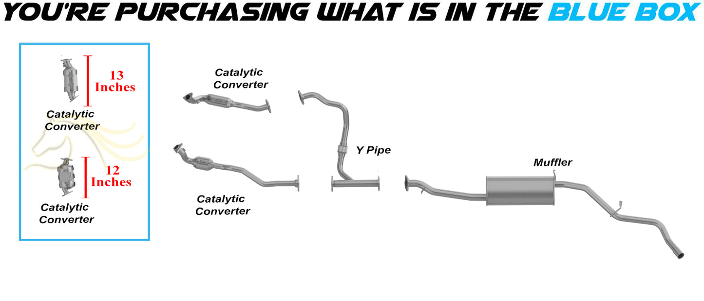 1999-2001 Nissan Frontier & 2000 2001 Nissan Xterra 3.3L Exhaust Pair of Front Catalytic Converters