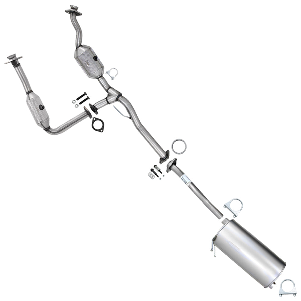 2007-2008 Ford Ranger 3.0L 112" WB Pair of Catalytic w/ Exhaust Pipe & Muffler Kit - EPA Approved