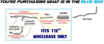 2007-2008 Ford Ranger 3.0L 112" WB Pair of Catalytic w/ Exhaust Pipe & Muffler Kit - EPA Approved