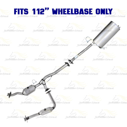 2007-2008 Ford Ranger 3.0L 112" WB Pair of Catalytic w/ Exhaust Pipe & Muffler Kit - EPA Approved