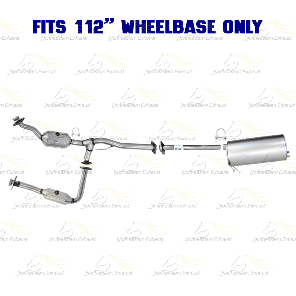 2007-2008 Ford Ranger 3.0L 112" WB Pair of Catalytic w/ Exhaust Pipe & Muffler Kit - EPA Approved