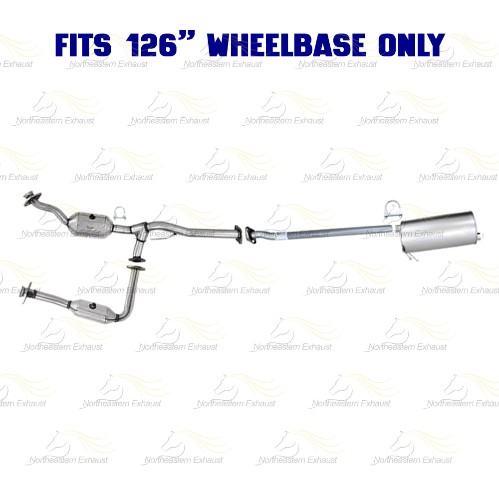 2007-2008 Ford Ranger 3.0L 126" WB Pair of Catalytic w/ Exhaust Pipe & Muffler Kit - EPA Approved
