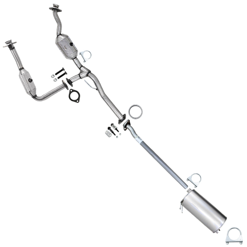 2007 Mazda B3000 3.0L 126" WB Pair of Catalytic w/ Exhaust Pipe & Muffler Kit - EPA Approved