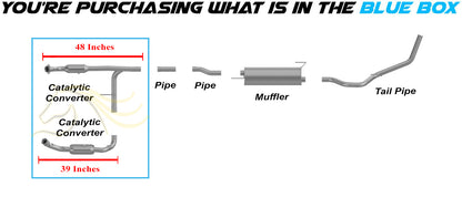 2005-2008 Ford F-150 4.2L Stainless Steel Exhaust Pair of Catalytic Converter - EPA  Approved