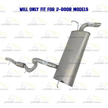 2012-2017 Jeep Wrangler 3.6L 2-Door Exhaust Pipe and Muffler