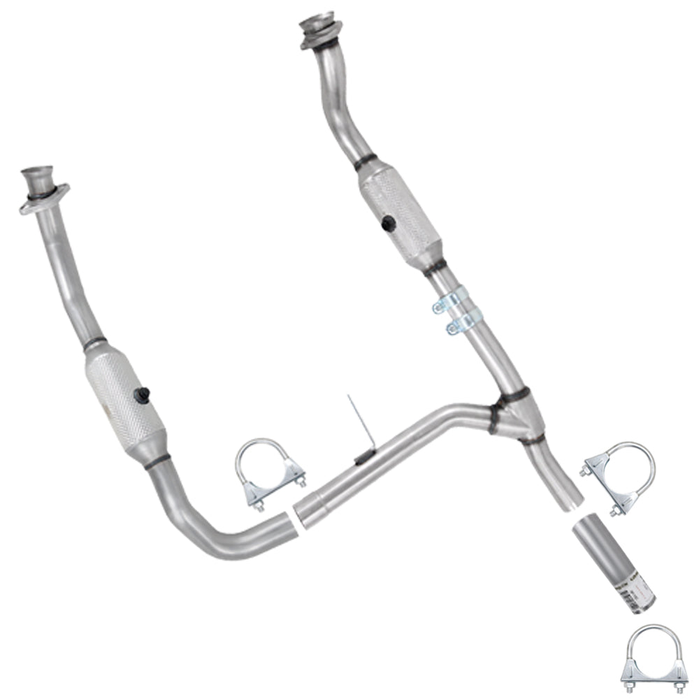 2005-2008 Ford F-150 4.2L 126" WB Pair of Catalytic Converter w/ Exhaust Pipe Kit - EPA  Approved
