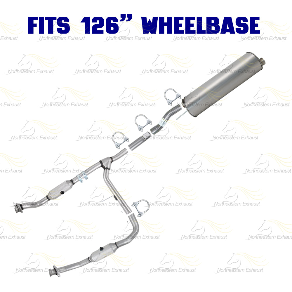 2005-2008 Ford F-150 4.2L 126" WB Pair of Catalytic w/ Exhaust Pipes & Muffler Kit - EPA Approved