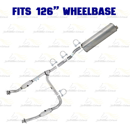 2005-2008 Ford F-150 4.2L 126" WB Pair of Catalytic w/ Exhaust Pipes & Muffler Kit - EPA Approved