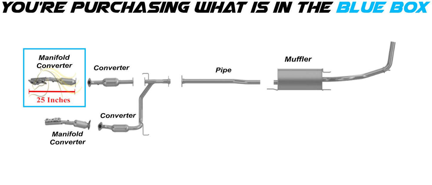 2012-2015 Tacoma 4.0L EPA Exhaust Front Passenger Side Manifold Converter