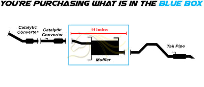 Stainless Steel Exhaust Muffler for 2015-2018 Chevy City Express 2.0L | 2013-2021 Nissan NV200 2.0L