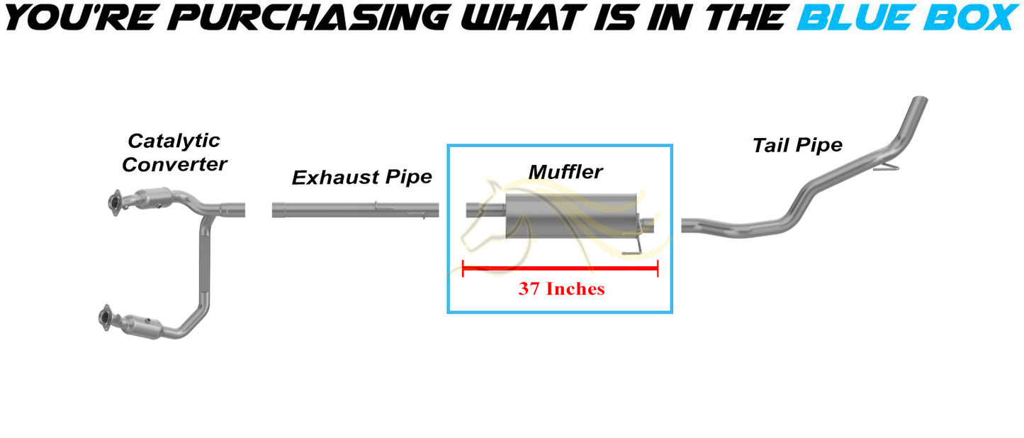Stainless Steel Exhaust Muffler for 2011-2013 RAM 1500 4.7L | 2011-2018 RAM 1500 5.7L